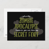 Zombie Apokalypse Fort Postkarte (Vorne/Hinten)