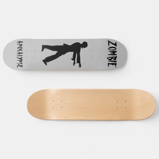 ZOMBIE APOKALYPSE FUNNY Skateboard Deck (Horizontal)