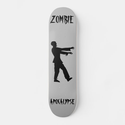 ZOMBIE APOKALYPSE FUNNY Skateboard Deck (Vorderseite)