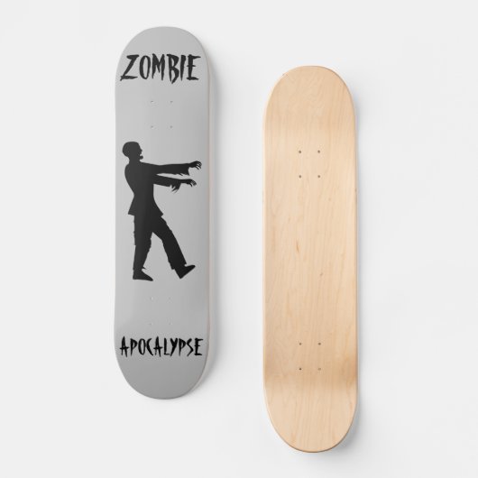 ZOMBIE APOKALYPSE FUNNY Skateboard Deck (Vorderseite)