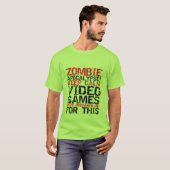 Zombie Apokalypse Gamers Behielt Calm Funny T - Sh T-Shirt (Vorne ganz)