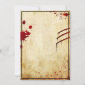 Zombie Apokalypse Geburtstag | Halloween-Biogefähr Einladung (Rückseite)