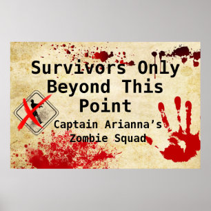 Zombie Apokalypse Geburtstag   Halloween-Biogefähr Poster