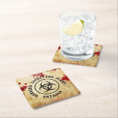 Zombie Apokalypse Geburtstag | Halloween-Biogefähr Rechteckiger Pappuntersetzer (Vor Ort)