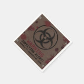 Zombie Apokalypse Geburtstag | Halloween-Biogefähr Serviette (Ecke)