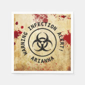 Zombie Apokalypse Geburtstag | Halloween-Biogefähr Serviette (Vorderseite)