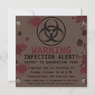 Zombie-Apokalypse-Geburtstag Halloween-Biohazard