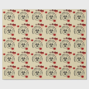 Zombie-Apokalypse-Geburtstag Halloween-Biohazard Geschenkpapier