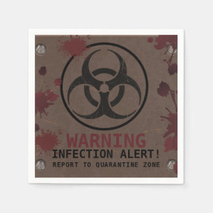 Zombie-Apokalypse-Geburtstag Halloween-Biohazard Serviette