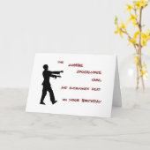 Zombie-Apokalypse-Geburtstags-Karte Karte (Gelbe Blume)