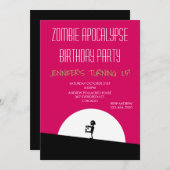Zombie Apokalypse Geburtstagsparty Einladung (Vorne/Hinten)