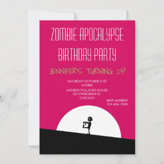 Zombie Apokalypse Geburtstagsparty Einladung