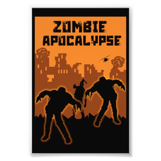 Zombie Apokalypse Geschenke Fotodruck (Vorne)