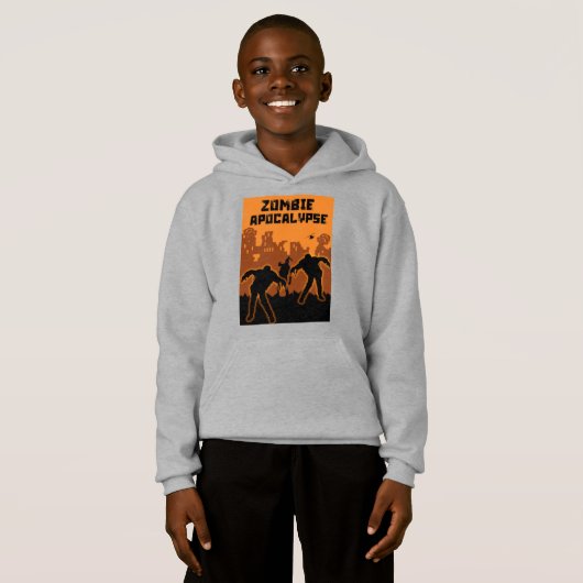 Zombie Apokalypse Geschenke Hoodie (Vorne ganz)