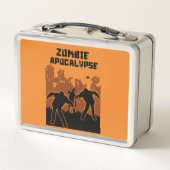 Zombie Apokalypse Geschenke Metall Brotdose (Rückseite)