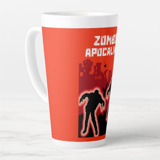 Zombie Apokalypse Geschenke Milchtasse (Linke Ecke)