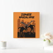 Zombie Apokalypse Geschenke Quadratische Wanduhr (Zuhause)
