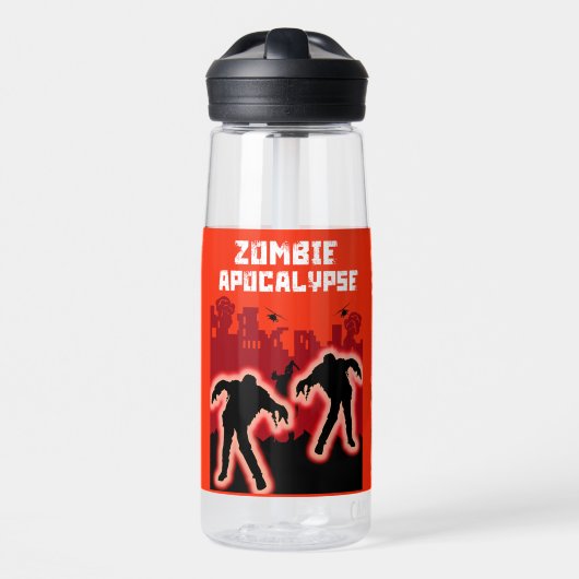 Zombie Apokalypse Geschenke Trinkflasche (Vorne)