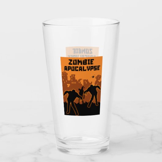 Zombie Apokalypse Glas (Vorderseite)