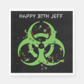 Zombie Apokalypse Gore Spritzer Biogefährdung Serviette (Vorderseite)