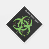 Zombie Apokalypse Gore Spritzer Biogefährdung Serviette (Ecke)