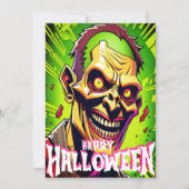 Zombie Apokalypse Halloween. Feiertagskarte (Vorderseite)
