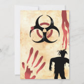 Zombie Apokalypse Halloween-Party Einladung (Rückseite)