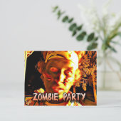 Zombie Apokalypse Halloween-Party Einladung Postkarte (Stehend Vorderseite)