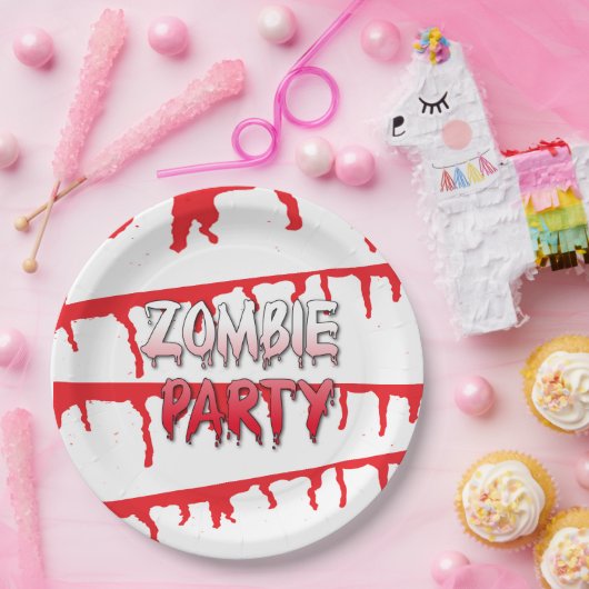 Zombie Apokalypse Halloween-Party Pappteller (Party)
