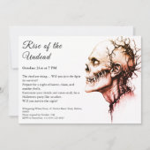 Zombie Apokalypse Halloween Untot Party Alert Einladung (Vorderseite)