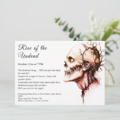 Zombie Apokalypse Halloween Untot Party Alert Einladung (Stehend Vorderseite)