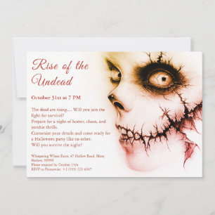 Zombie Apokalypse Halloween Untot Party Alert Einladung