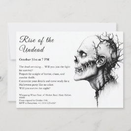 Zombie Apokalypse Halloween Untot Party Alert Einladung