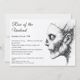 Zombie Apokalypse Halloween Untot Party Alert Einladung