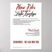 Zombie Apokalypse House Rules Poster (Vorne)