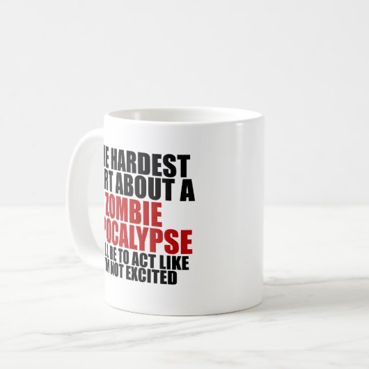 Zombie-Apokalypse Kaffeetasse (Vorderseite Links)
