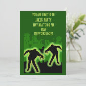 Zombie Apokalypse Kids Einladung (Stehend Vorderseite)