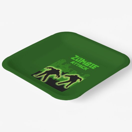 Zombie Apokalypse Kids Pappteller (Gewinkelt)