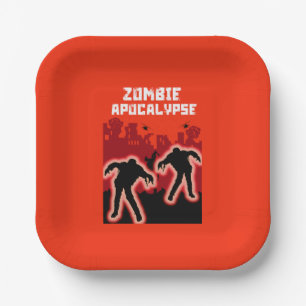Zombie Apokalypse Kinder Shirt Pappteller