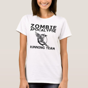 Zombie-Apokalypse-laufende Team-Behälter-Spitze T-Shirt