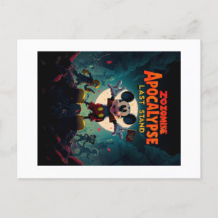 Zombie-Apokalypse: Mickys letzter Stand in 8K Postkarte