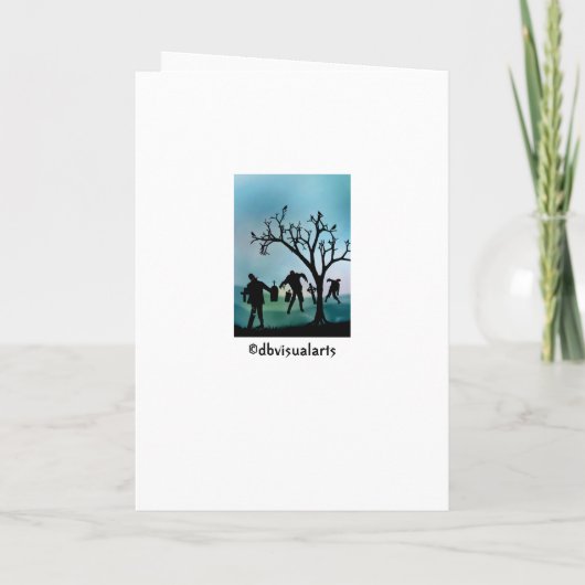 Zombie Apokalypse oder Halloween-Party Einladung (Rückseite)