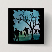 Zombie-Apokalypse oder Zombie-Walkbutton Button (Vorderseite)