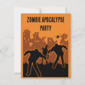 Zombie Apokalypse Party Einladung (Vorderseite)
