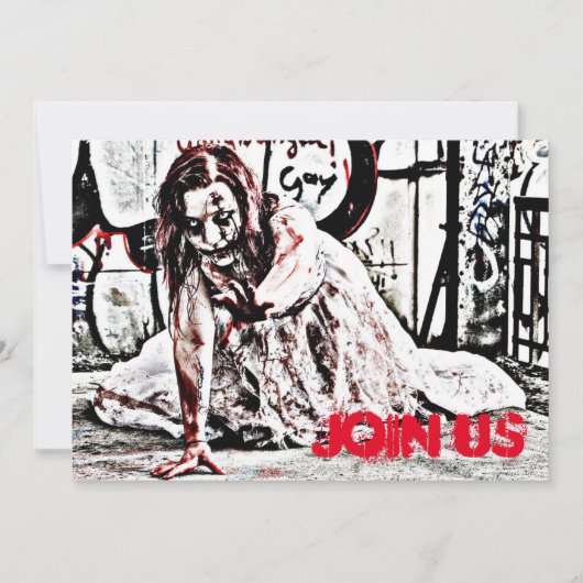 Zombie Apokalypse Party Einladung (Vorderseite)