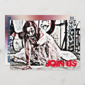 Zombie Apokalypse Party Einladung (Vorne/Hinten)