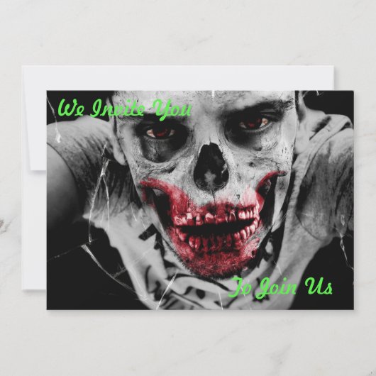 Zombie-Apokalypse-Party Einladung (Vorderseite)