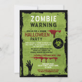 Zombie Apokalypse Party Friedhof Halloween Einladung (Vorderseite)