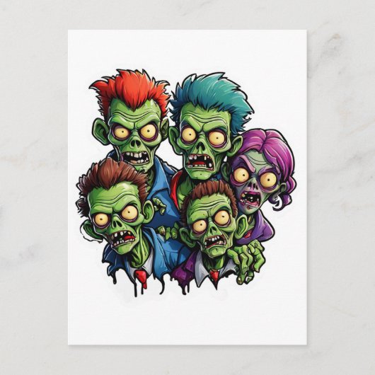 Zombie Apokalypse Postkarte (Vorderseite)