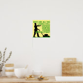 Zombie Apokalypse Rasenmäher Witziges Plakatzeiche Poster (Küche)